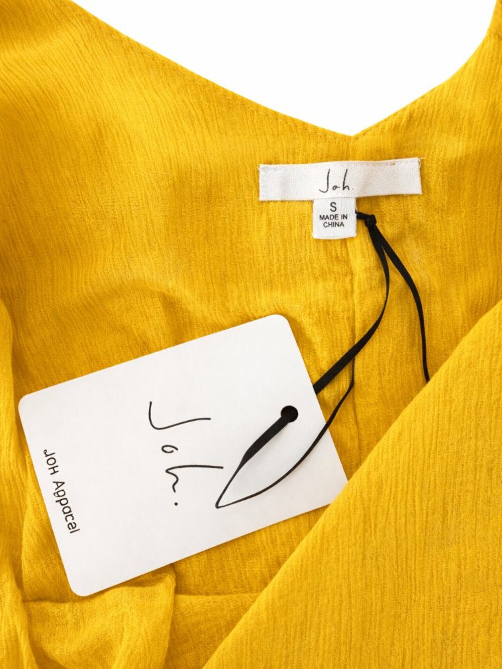 Joh Apparel Women’s Yellow Gold Wrap Dress Sleeveless V-Neck Midi Tie Waist S M - Picture 4 of 8